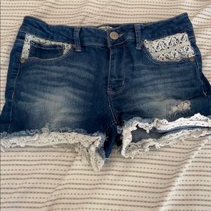Shorts With White lace